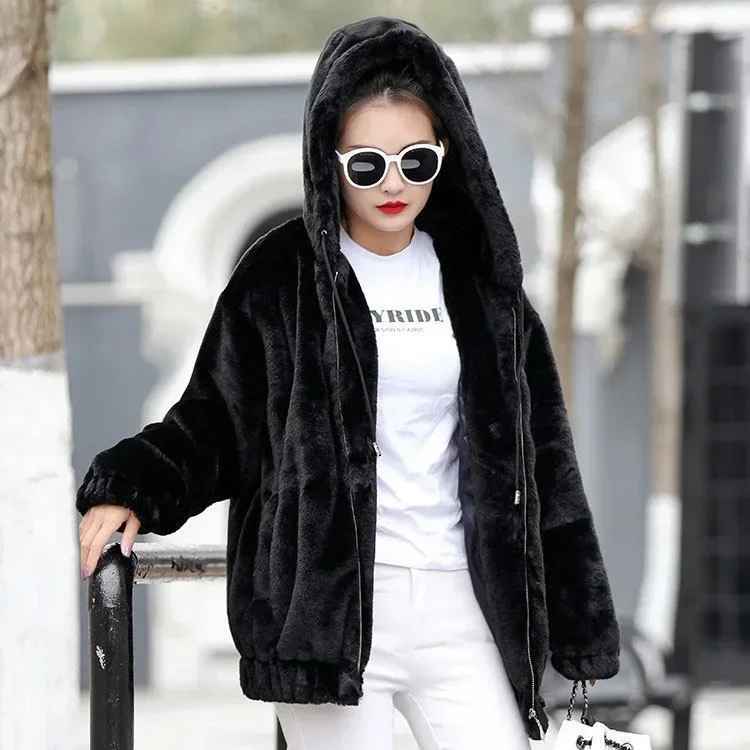 Winter Double-Sided Fleece Jacket Casual Versatile Warm Women's