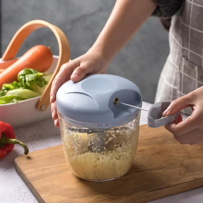 Garlic Chopper Meat Grinder Manual Rotate Vegetable Cutter Chopper