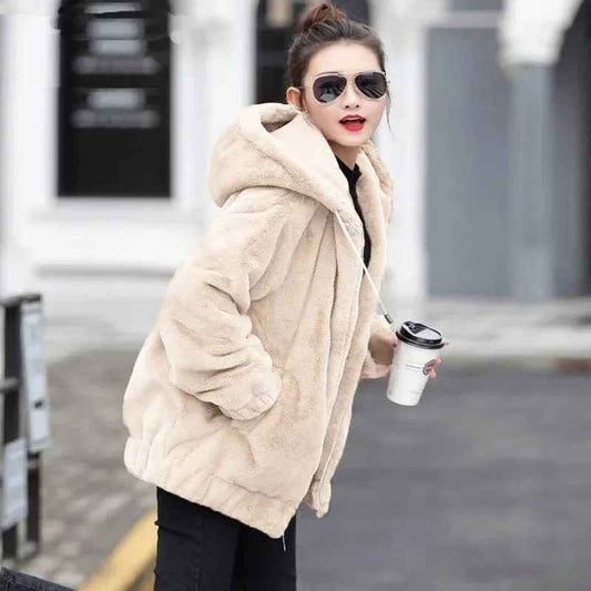Winter Double-Sided Fleece Jacket Casual Versatile Warm Women's