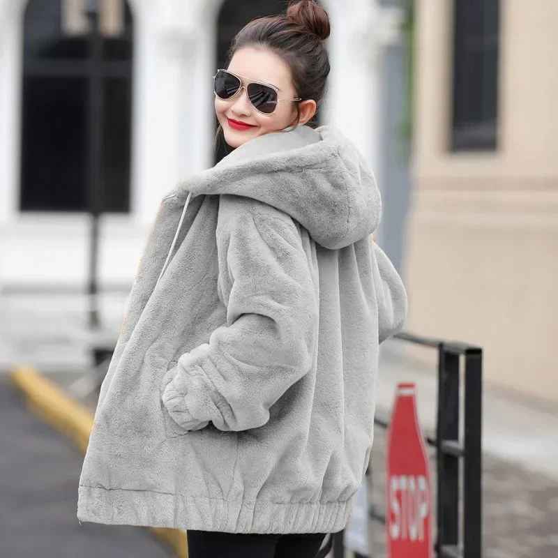 Winter Double-Sided Fleece Jacket Casual Versatile Warm Women's