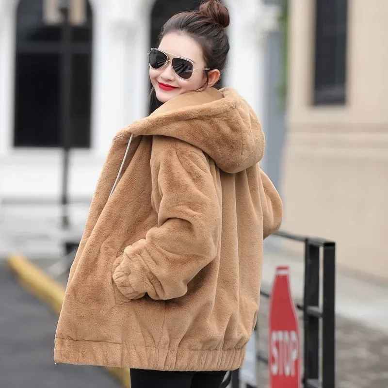 Winter Double-Sided Fleece Jacket Casual Versatile Warm Women's