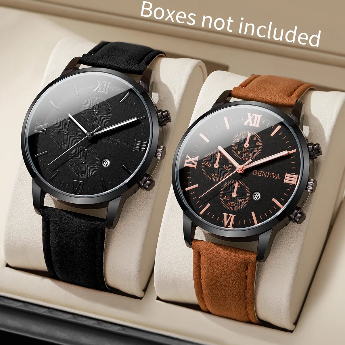 Watch Fashionable Men's Temperament Leather Quartz Watch