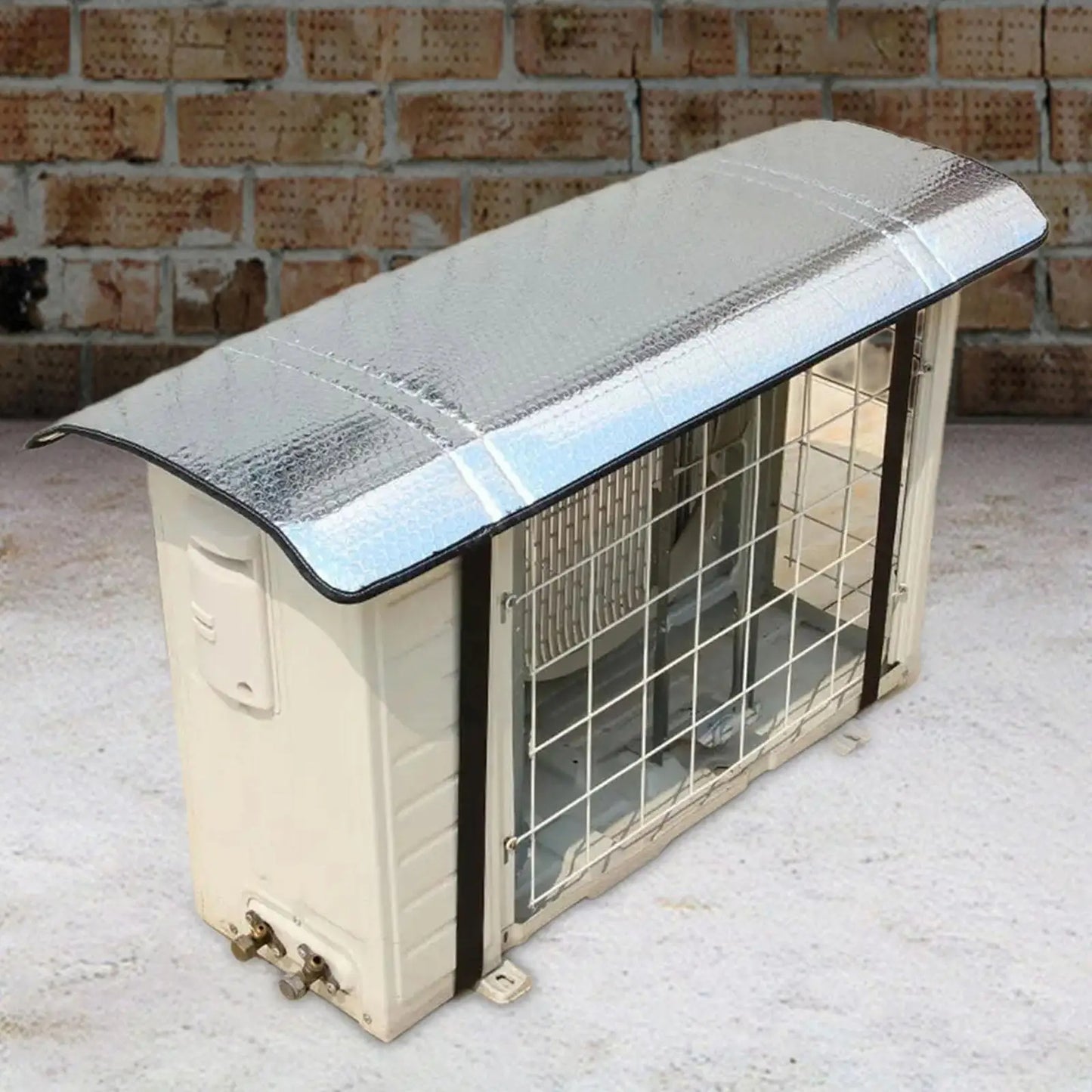 Air Conditioning Cover Rainproof Punch Strap Design for Outdoor Summer